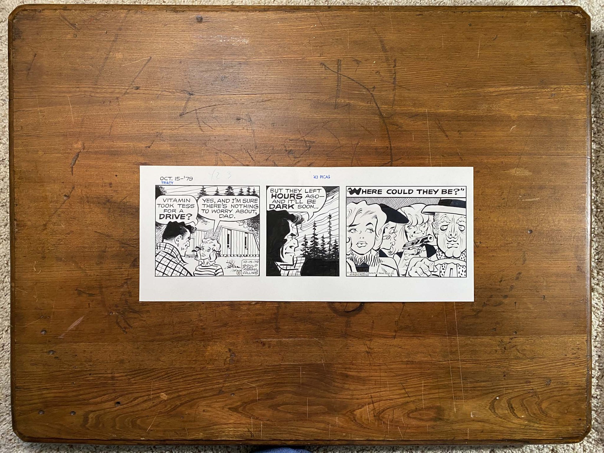 Dick Tracy Daily 10/15/79 Original Art Illustration | Fletcher Studio