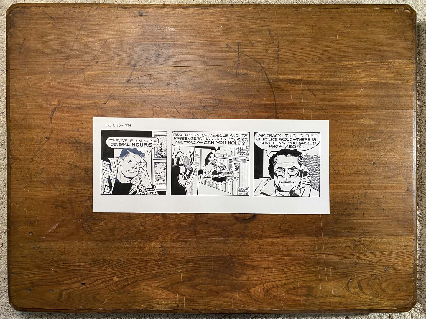 Dick Tracy Daily 10/17/79 Original Art Illustration | Fletcher Studio