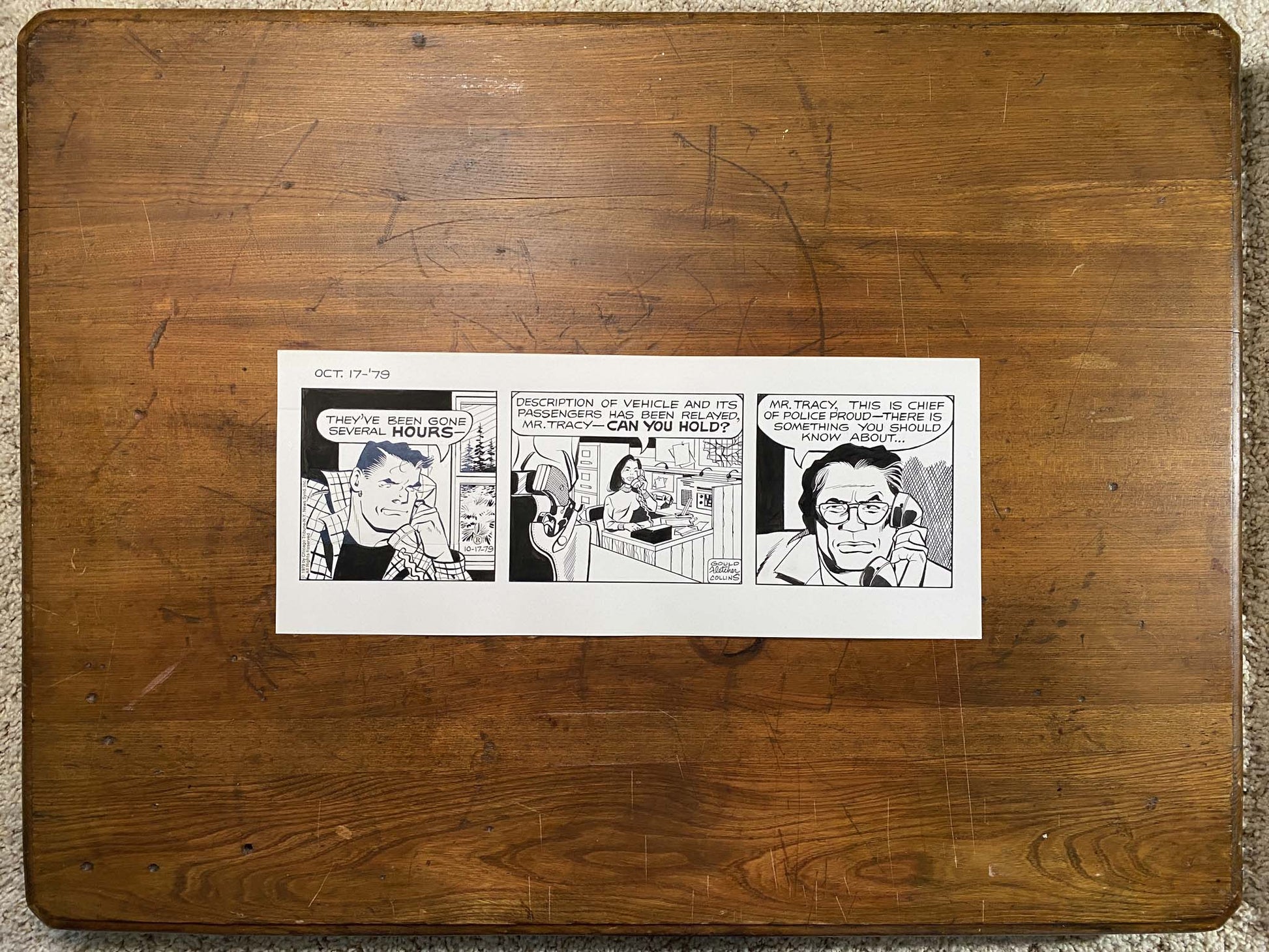 Dick Tracy Daily 10/17/79 Original Art Illustration | Fletcher Studio