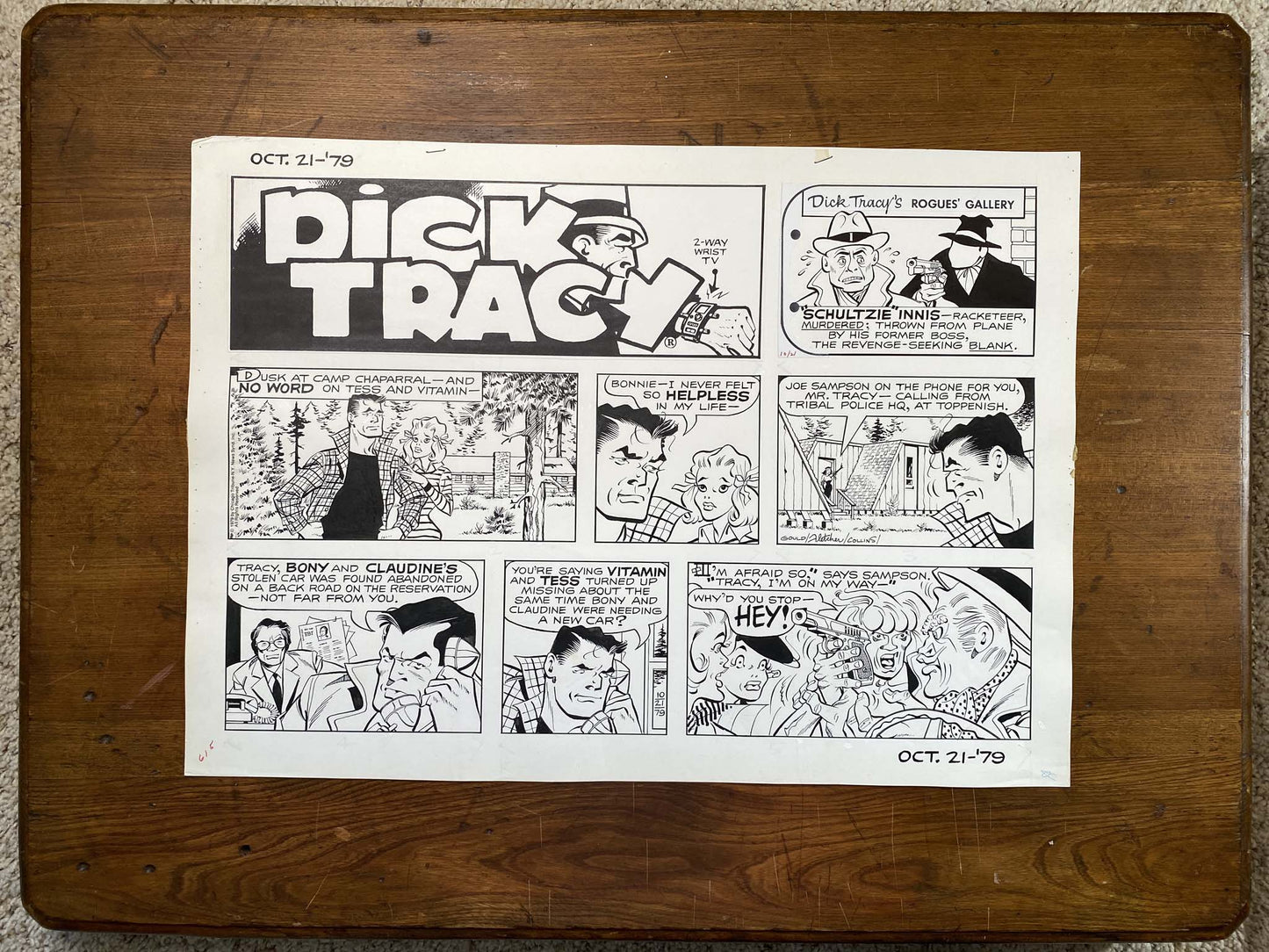 Dick Tracy Sunday 10/21/79 Original Art Illustration | Fletcher Studio