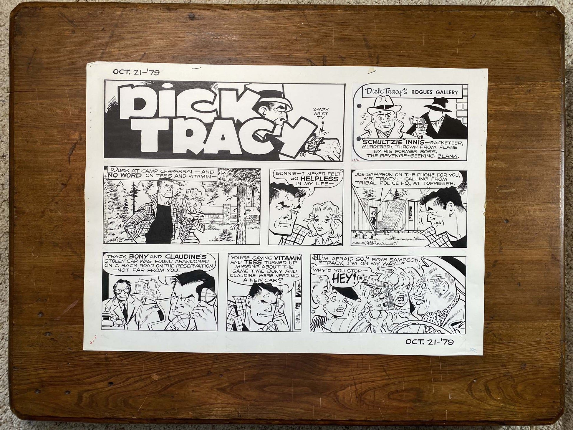 Dick Tracy Sunday 10/21/79 Original Art Illustration | Fletcher Studio