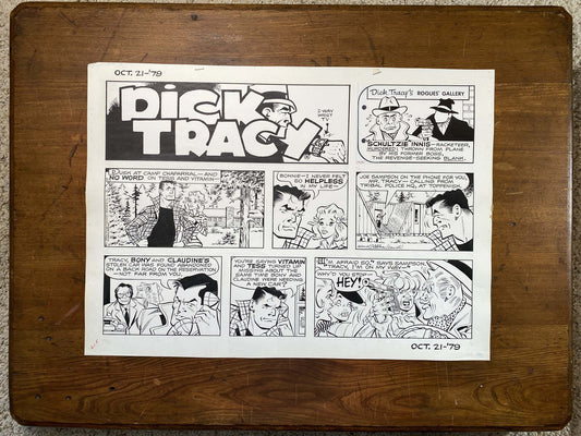 Dick Tracy Sunday 10/21/79 Original Art Illustration | Fletcher Studio