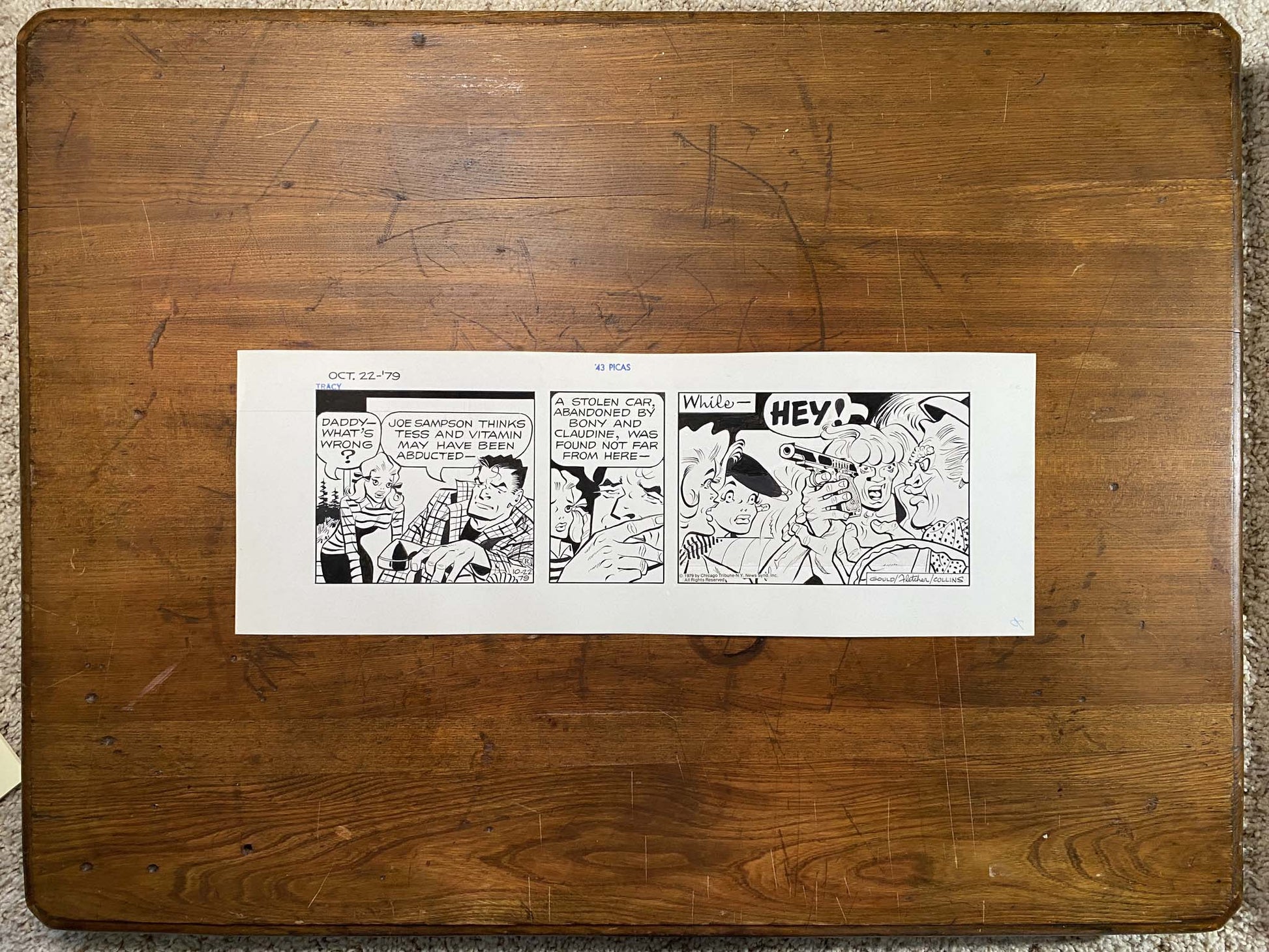 Dick Tracy Daily 10/22/79 Original Art Illustration | Fletcher Studio