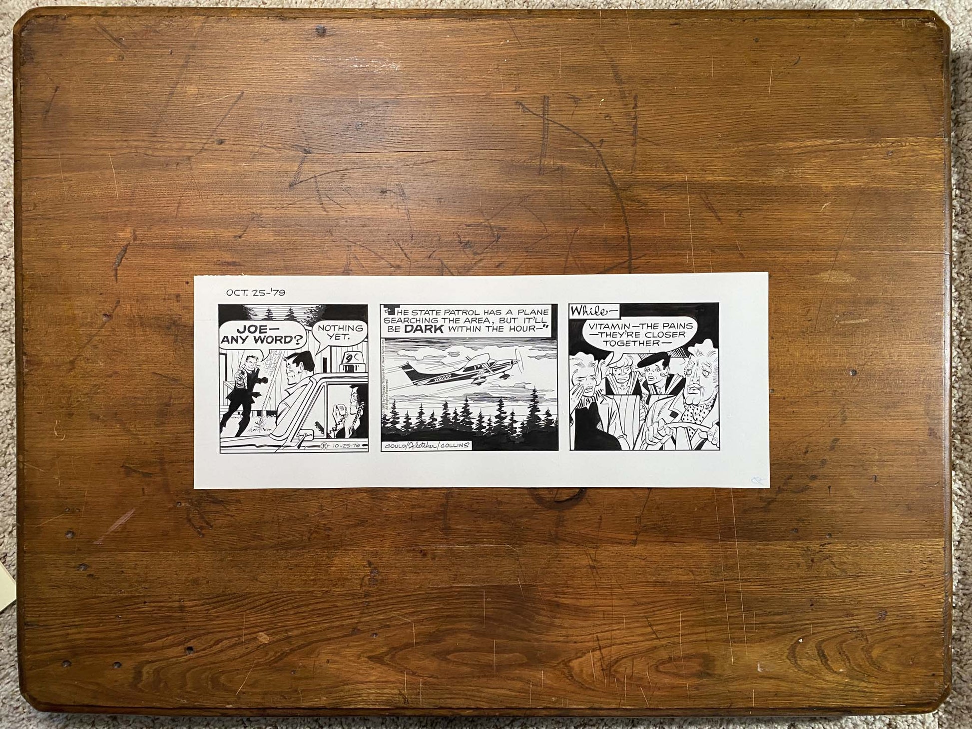 Dick Tracy Daily 10/25/79 Original Art Illustration | Fletcher Studio