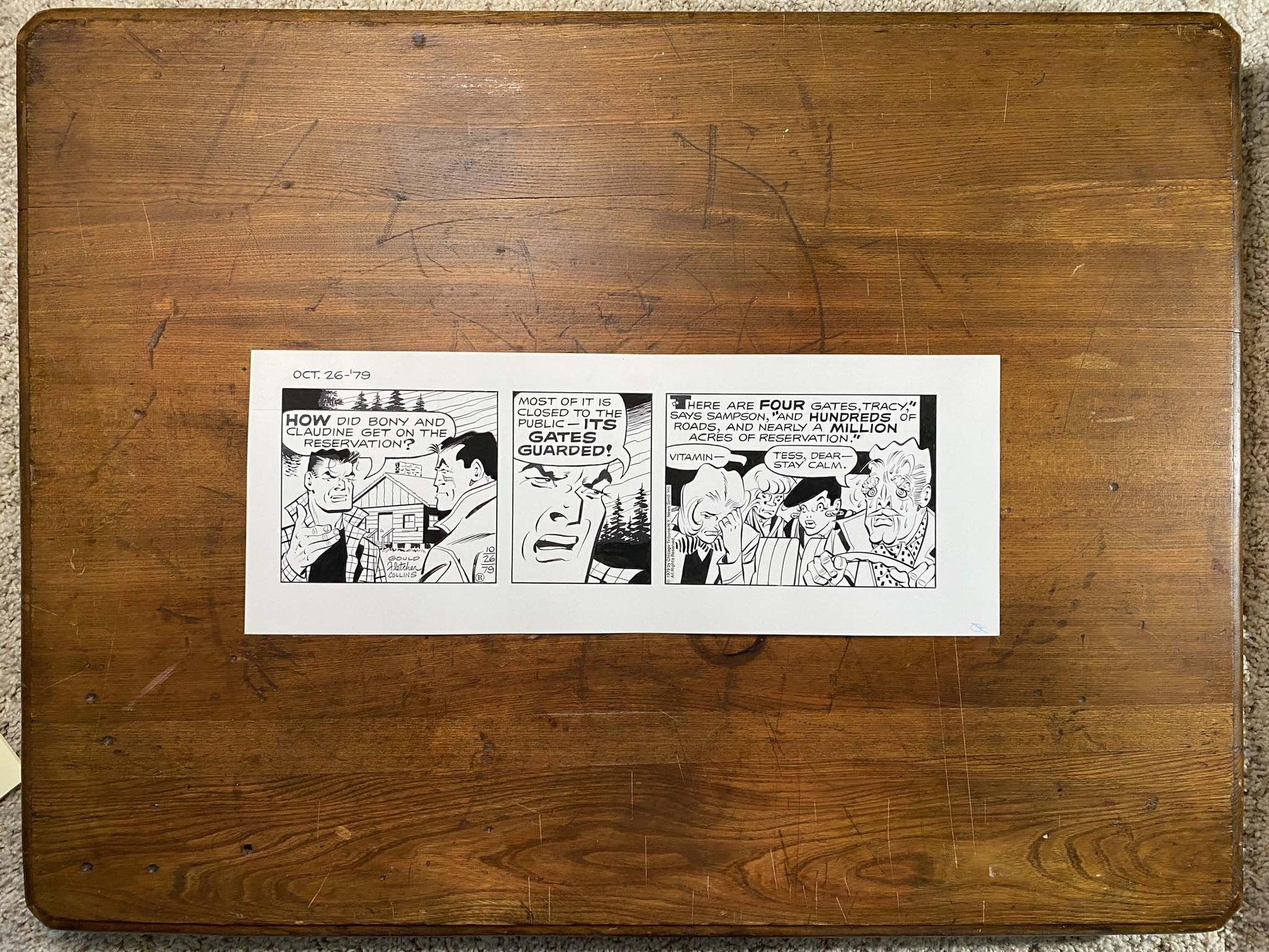Dick Tracy Daily 10/26/79 Original Art Illustration | Fletcher Studio