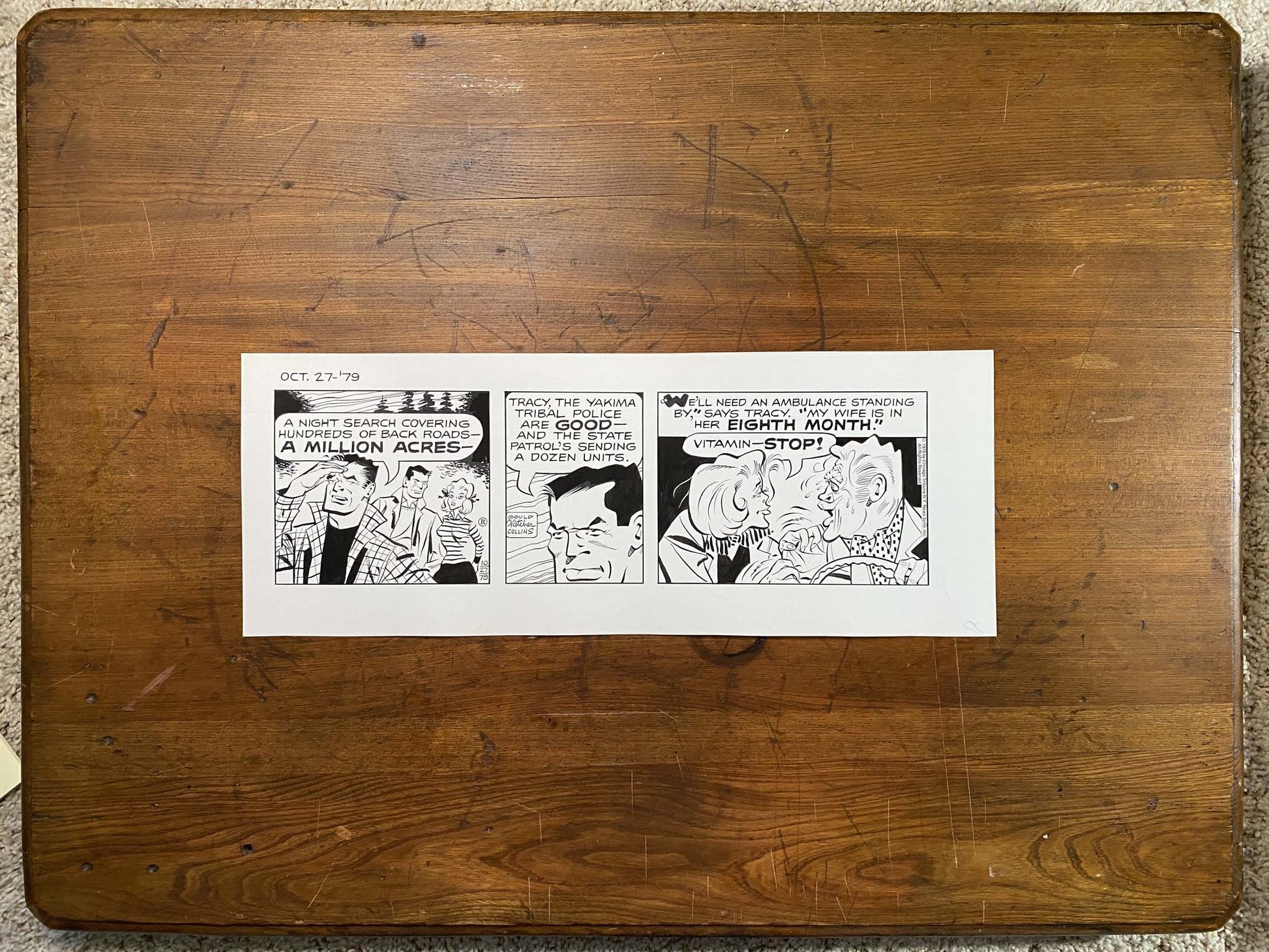 Dick Tracy Daily 10/27/79 Original Art Illustration | Fletcher Studio