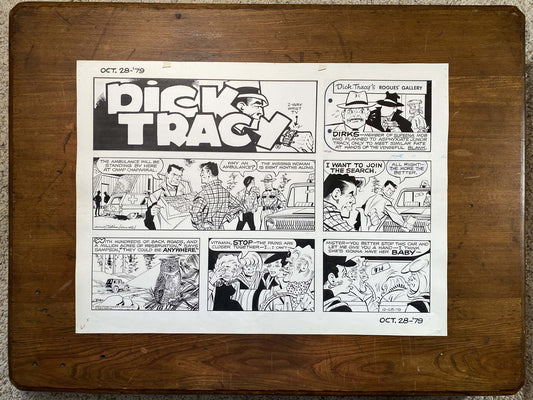 Dick Tracy Sunday 10/28/79 Original Art Illustration | Fletcher Studio