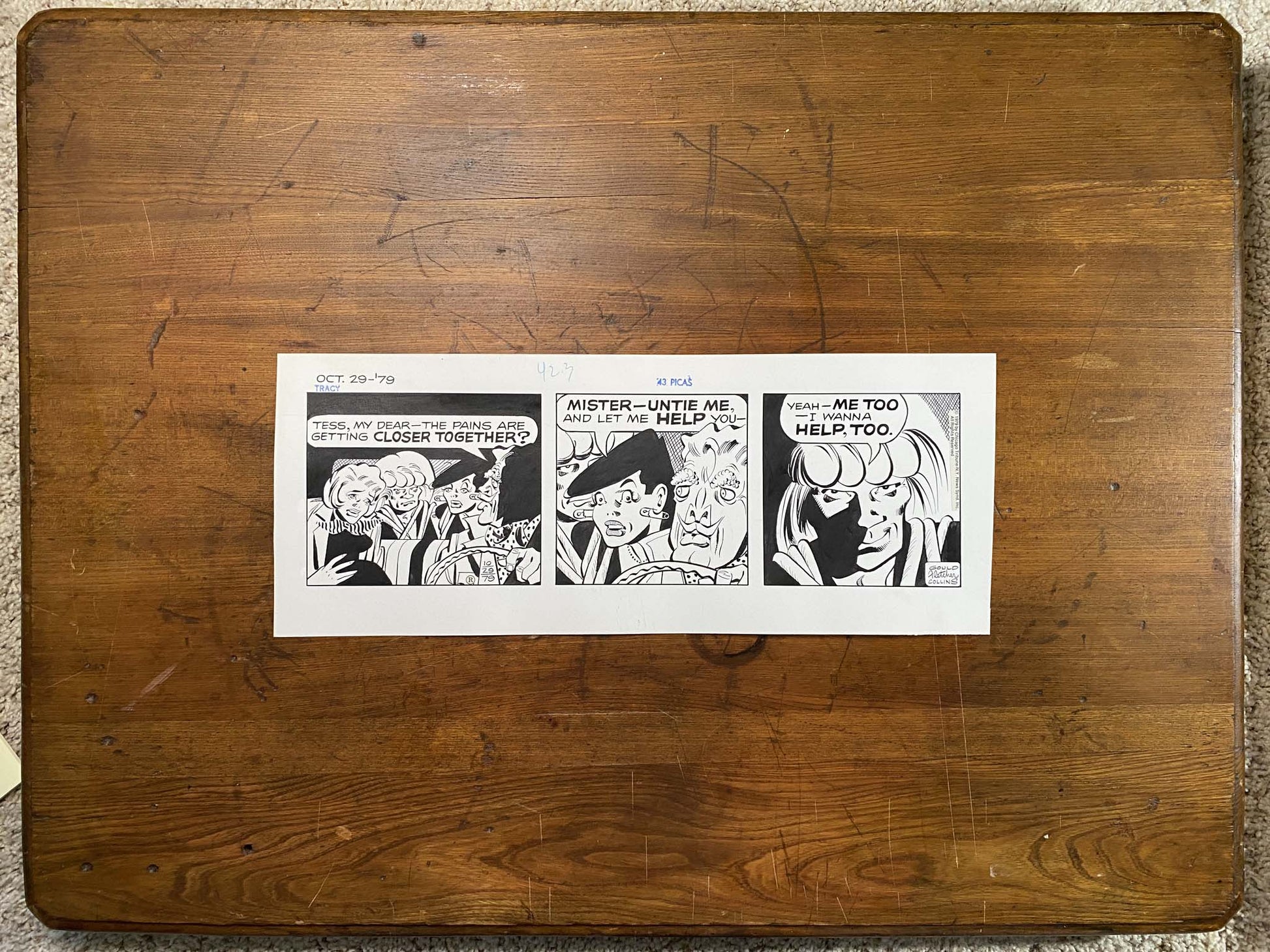 Dick Tracy Daily 10/29/79 Original Art Illustration | Fletcher Studio