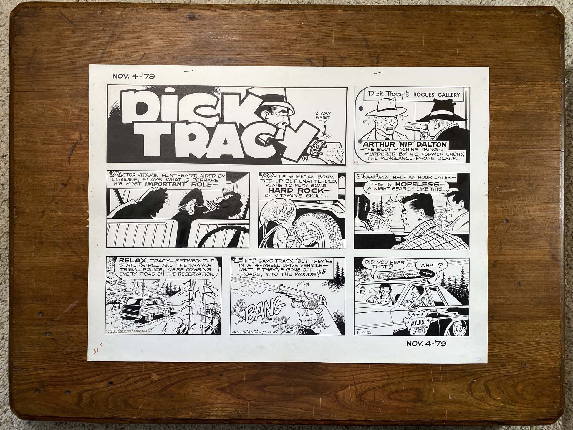 Dick Tracy Sunday 11/4/79 Original Art Illustration | Fletcher Studio