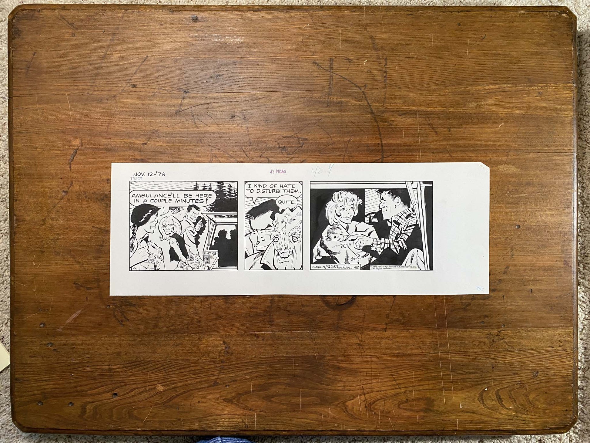 Dick Tracy Daily 11/12/79 Original Art Illustration | Fletcher Studio