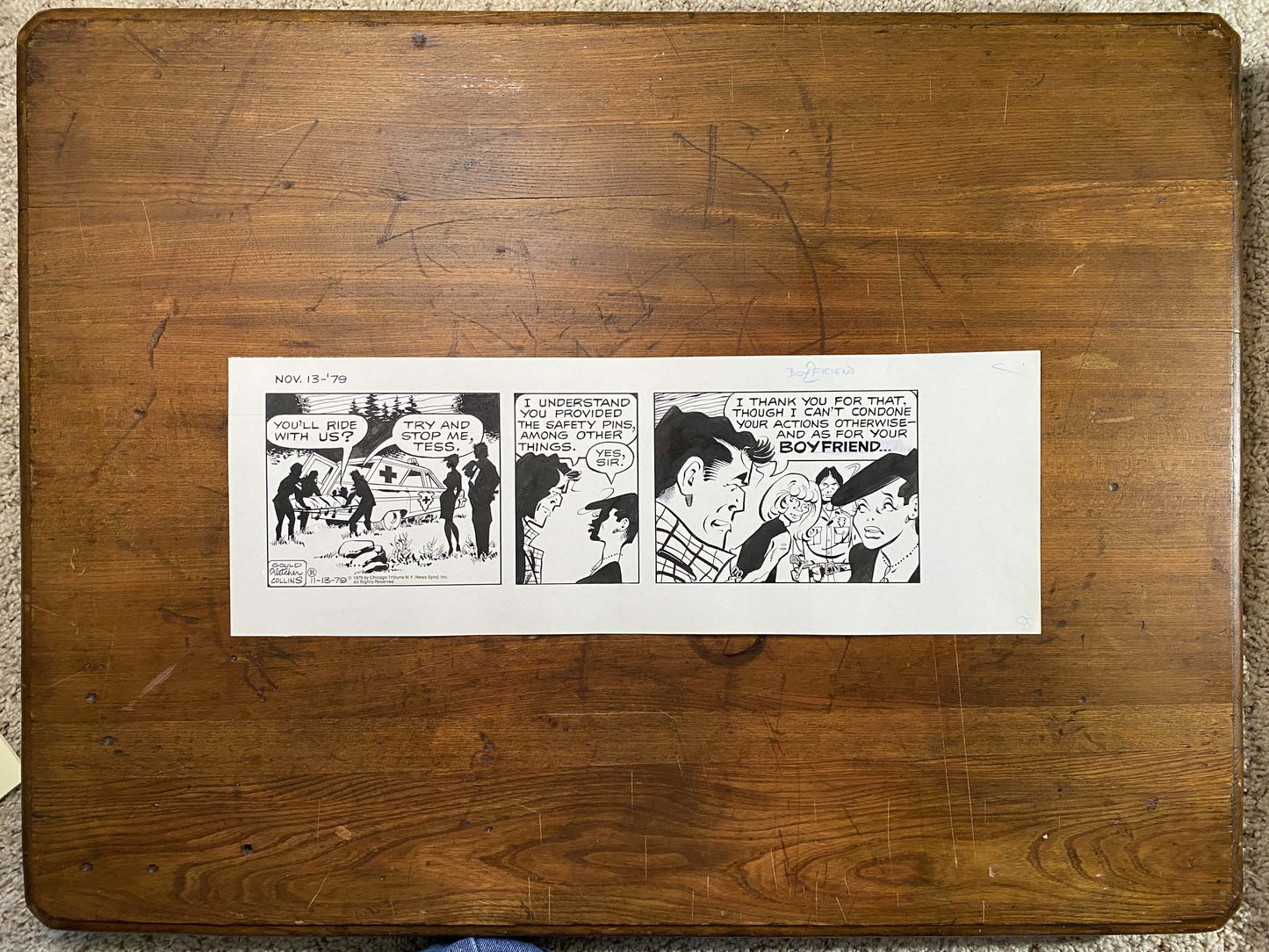 Dick Tracy Daily 11/13/79 Original Art Illustration | Fletcher Studio
