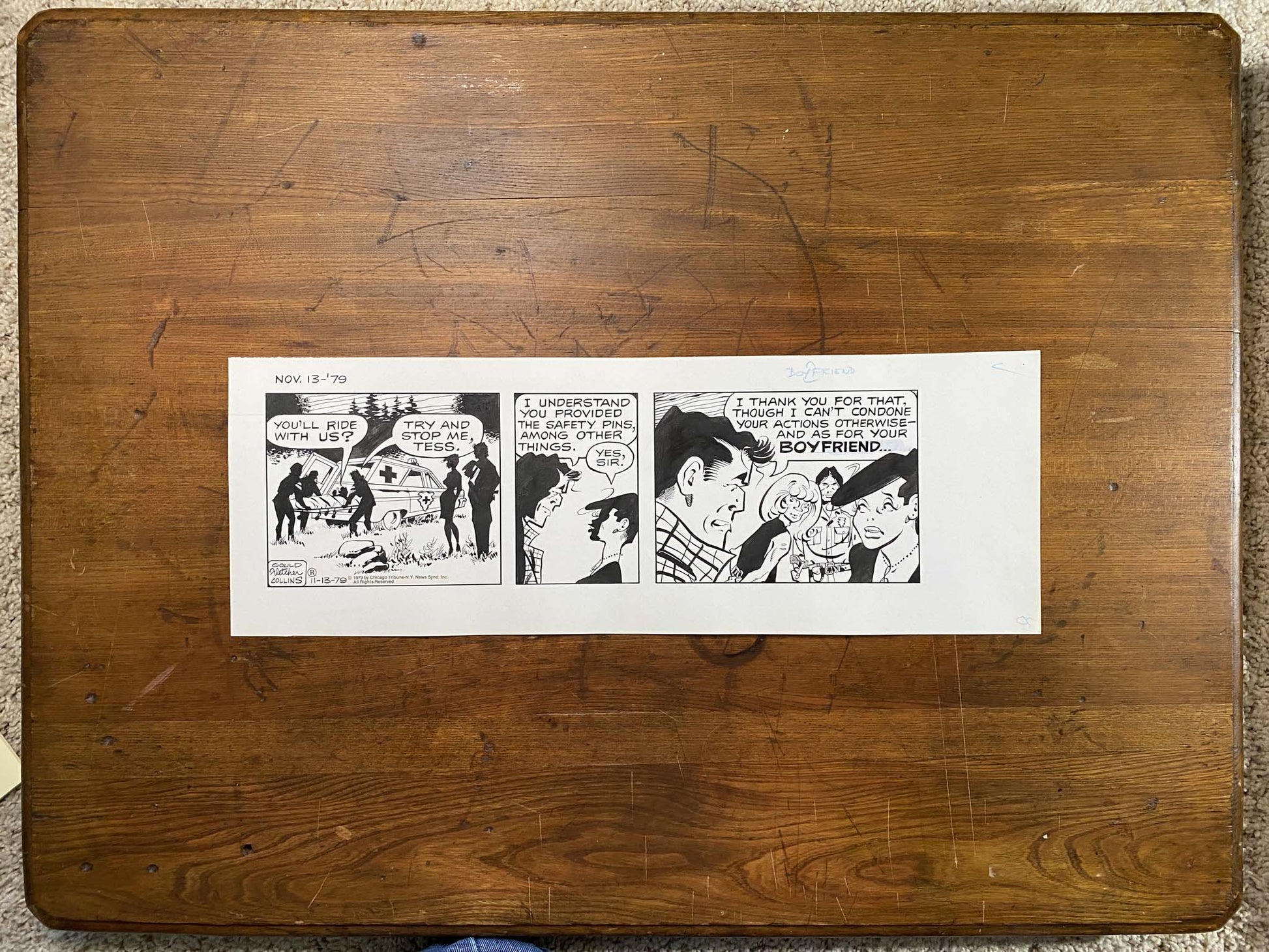 Dick Tracy Daily 11/13/79 Original Art Illustration | Fletcher Studio