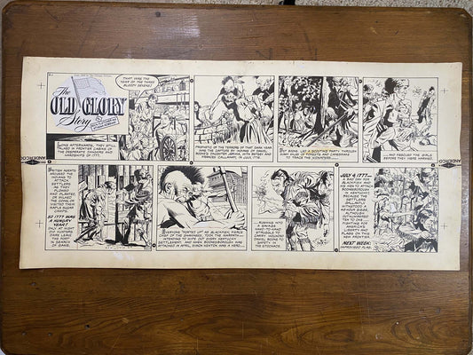 The Old Glory Story: History of the American Flag 5/1/55 Original Art Illustration | Fletcher Studio