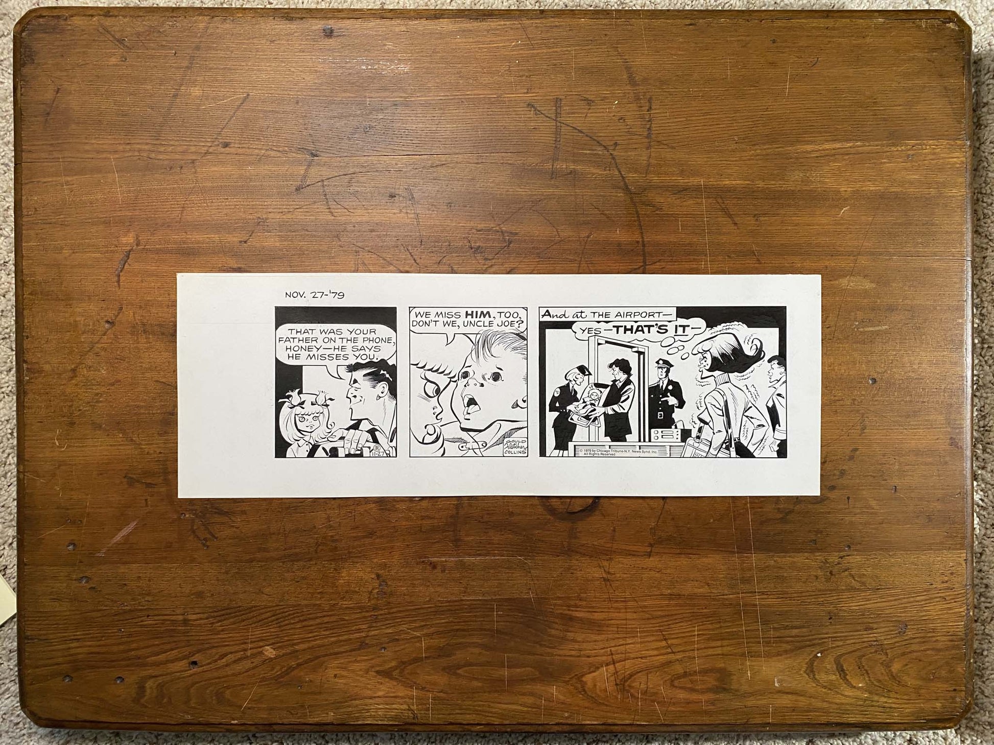 Dick Tracy Daily 11/27/79 Original Art Illustration | Fletcher Studio