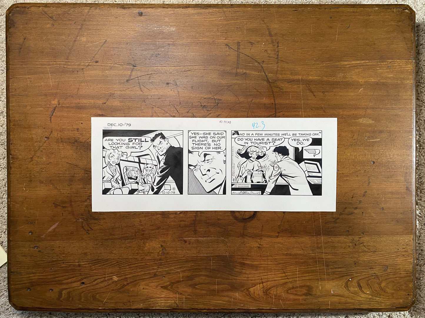 Dick Tracy Daily 12/10/79 Original Art Illustration | Fletcher Studio