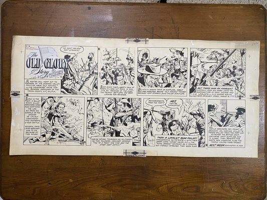 The Old Glory Story: History of the American Flag 5/15/55 Original Art Illustration | Fletcher Studio