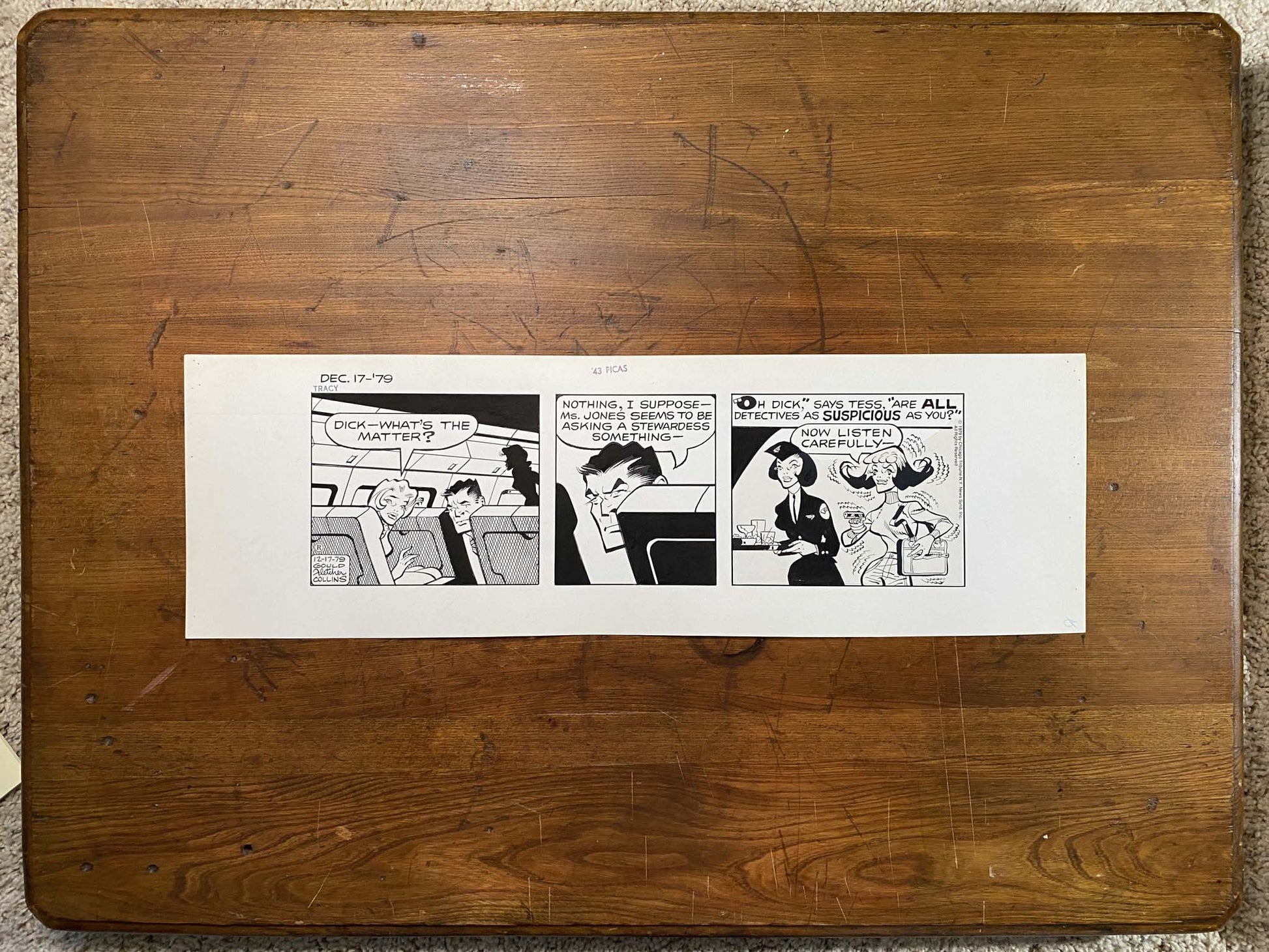 Dick Tracy Daily 12/17/79 Original Art Illustration | Fletcher Studio