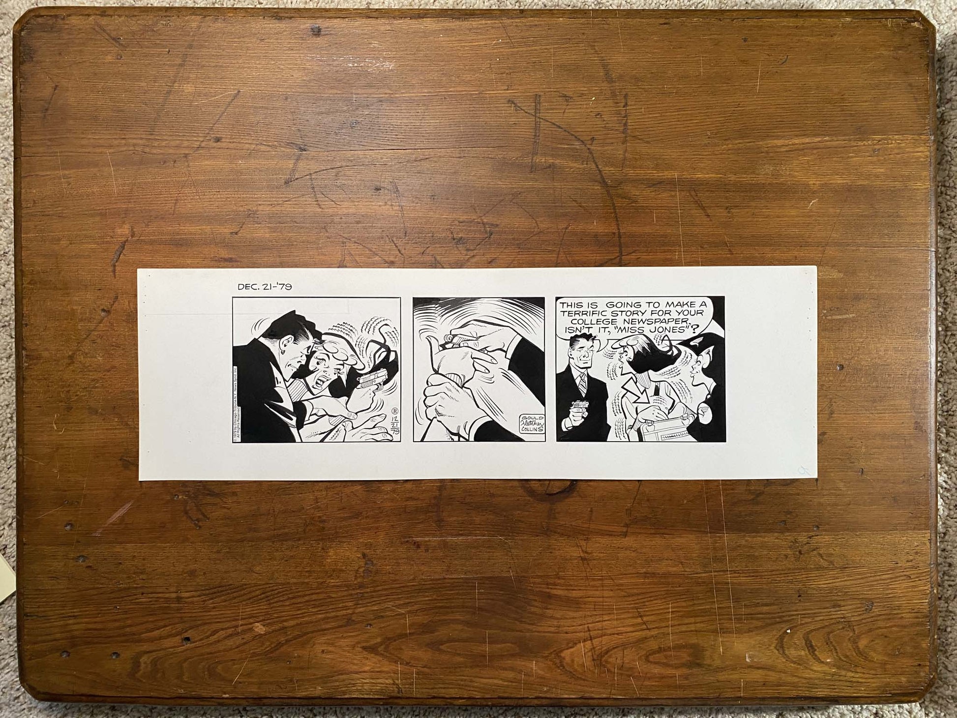 Dick Tracy Daily 12/21/79 Original Art Illustration | Fletcher Studio
