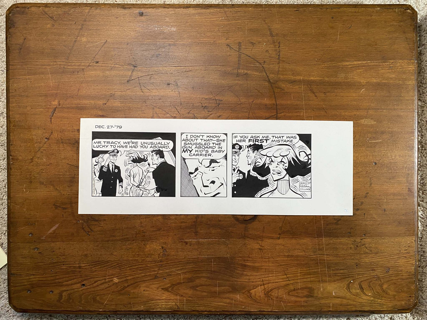 Dick Tracy Daily 12/27/79 Original Art Illustration | Fletcher Studio