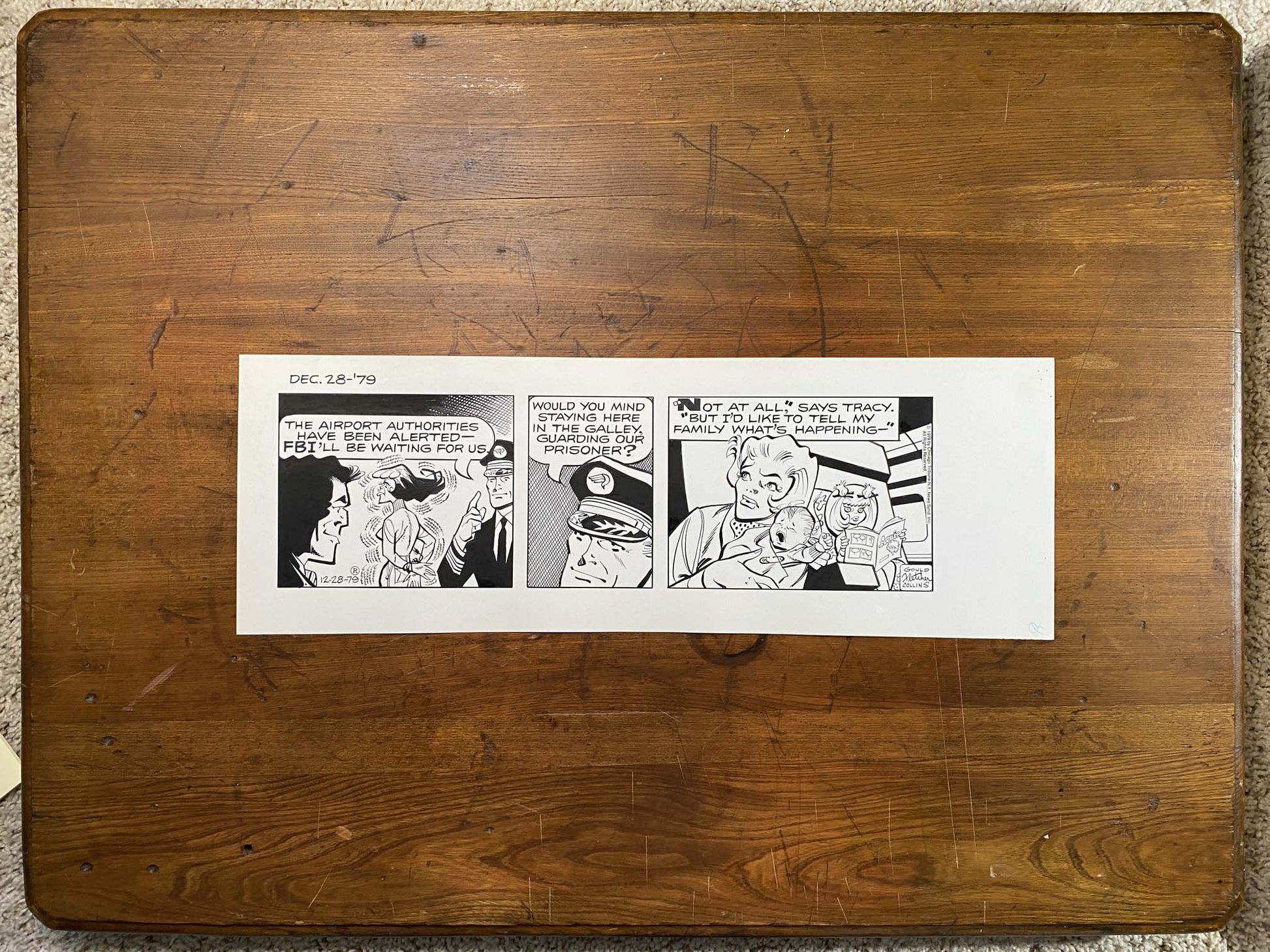 Dick Tracy Daily 12/28/79 Original Art Illustration | Fletcher Studio