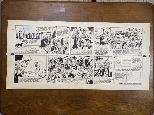 The Old Glory Story: History of the American Flag 5/22/55 Original Art Illustration | Fletcher Studio
