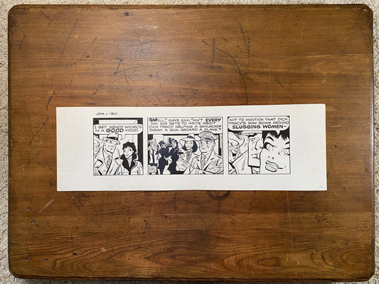 Dick Tracy Daily 1/1/80 Original Art Illustration | Fletcher Studio