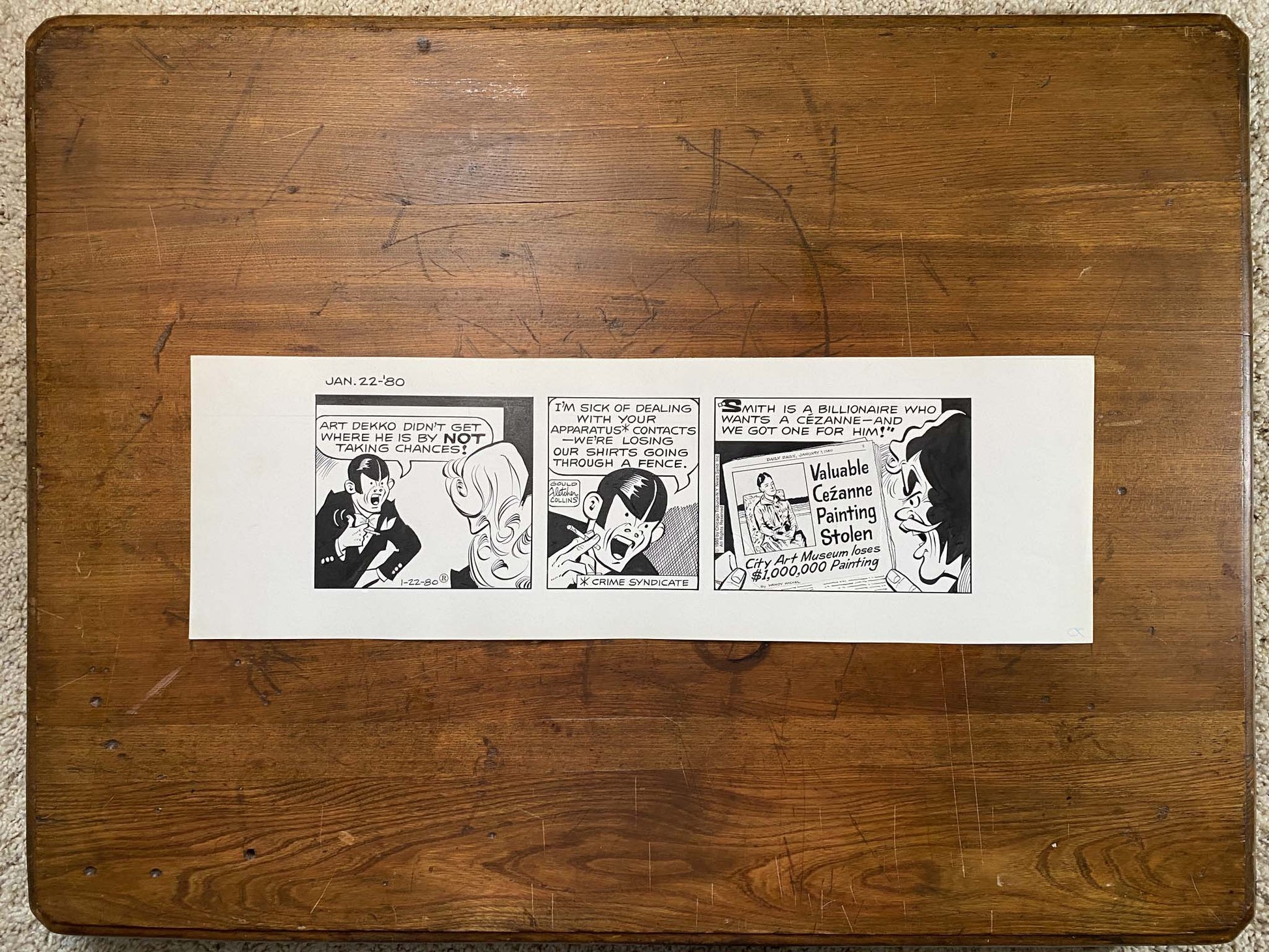 Dick Tracy Daily 1/22/80 Original Art Illustration | Fletcher Studio
