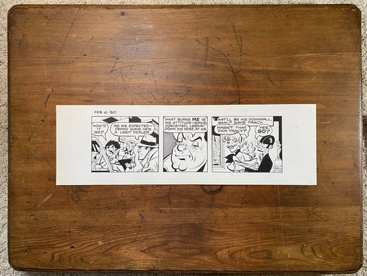 Dick Tracy Daily 2/6/80 Original Art Illustration | Fletcher Studio