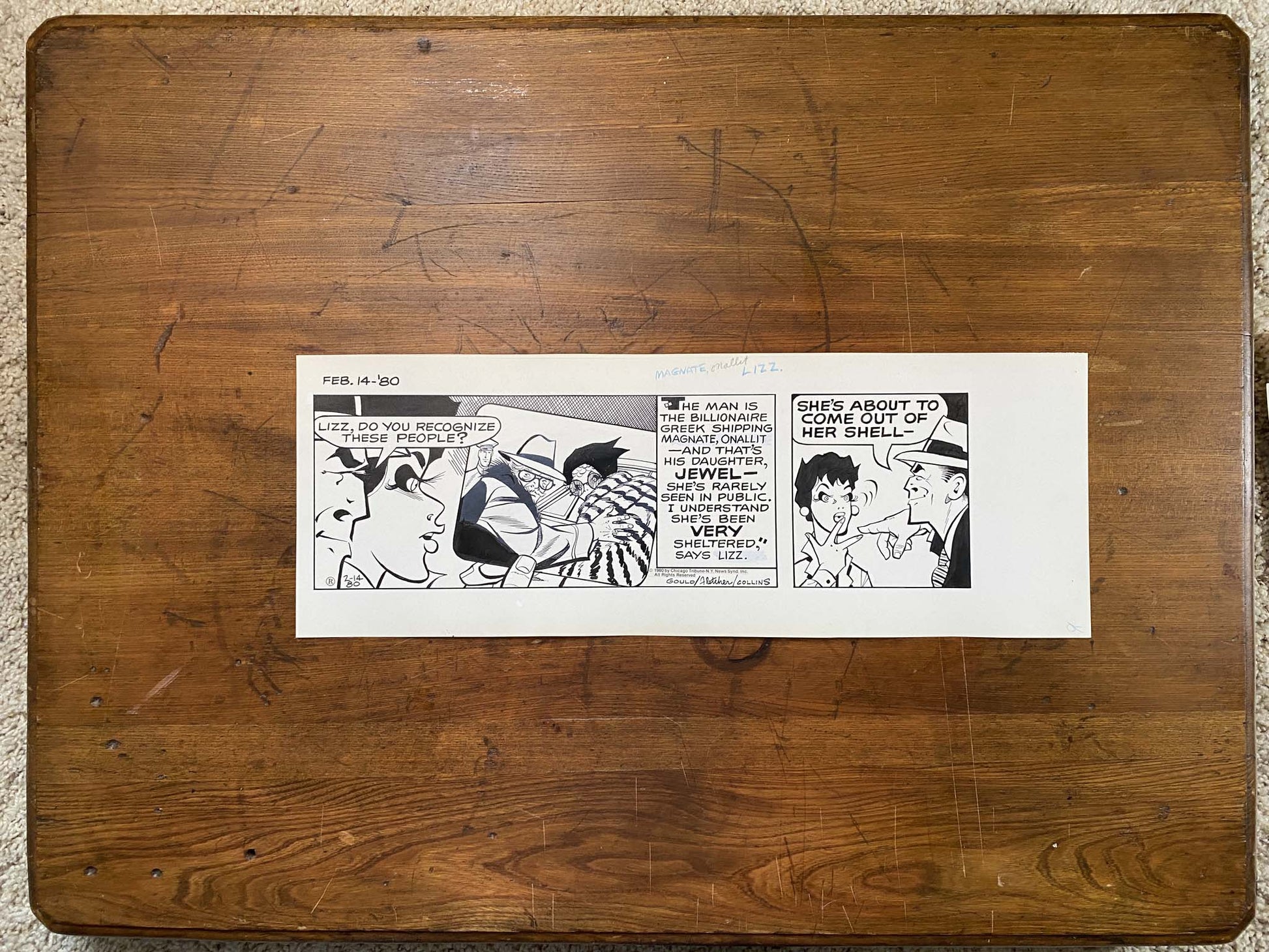 Dick Tracy Daily 2/14/80 Original Art Illustration | Fletcher Studio