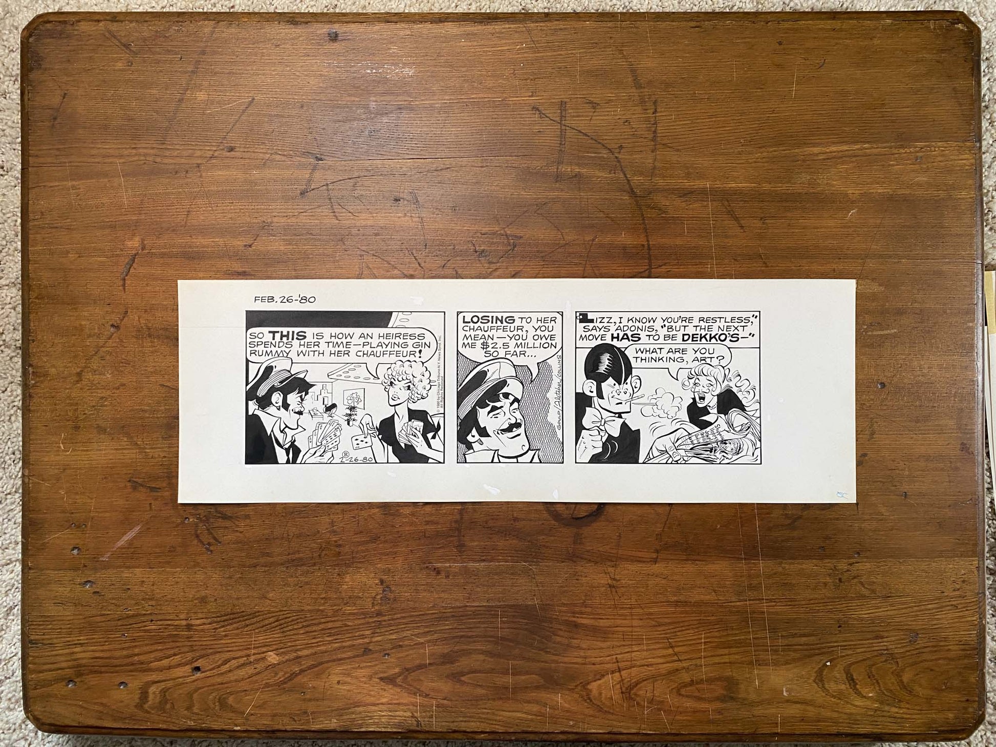 Dick Tracy Daily 2/26/80 Original Art Illustration | Fletcher Studio