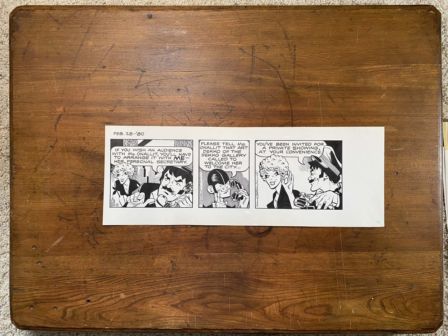 Dick Tracy Daily 2/28/80 Original Art Illustration | Fletcher Studio