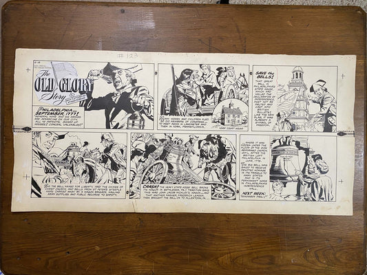 The Old Glory Story: History of the American Flag 6/19/55 Original Art Illustration | Fletcher Studio