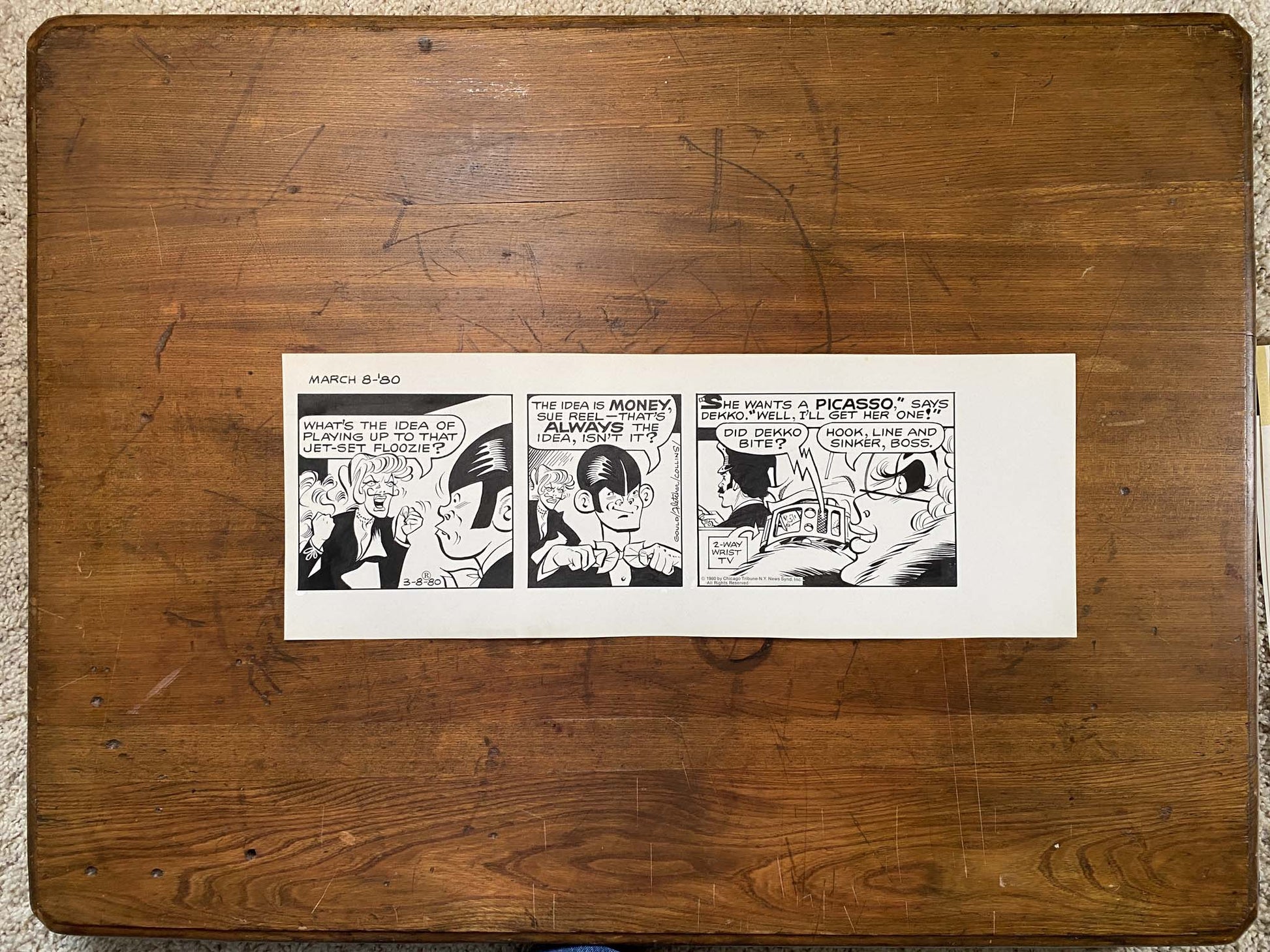 Dick Tracy Daily 3/8/80 Original Art Illustration | Fletcher Studio