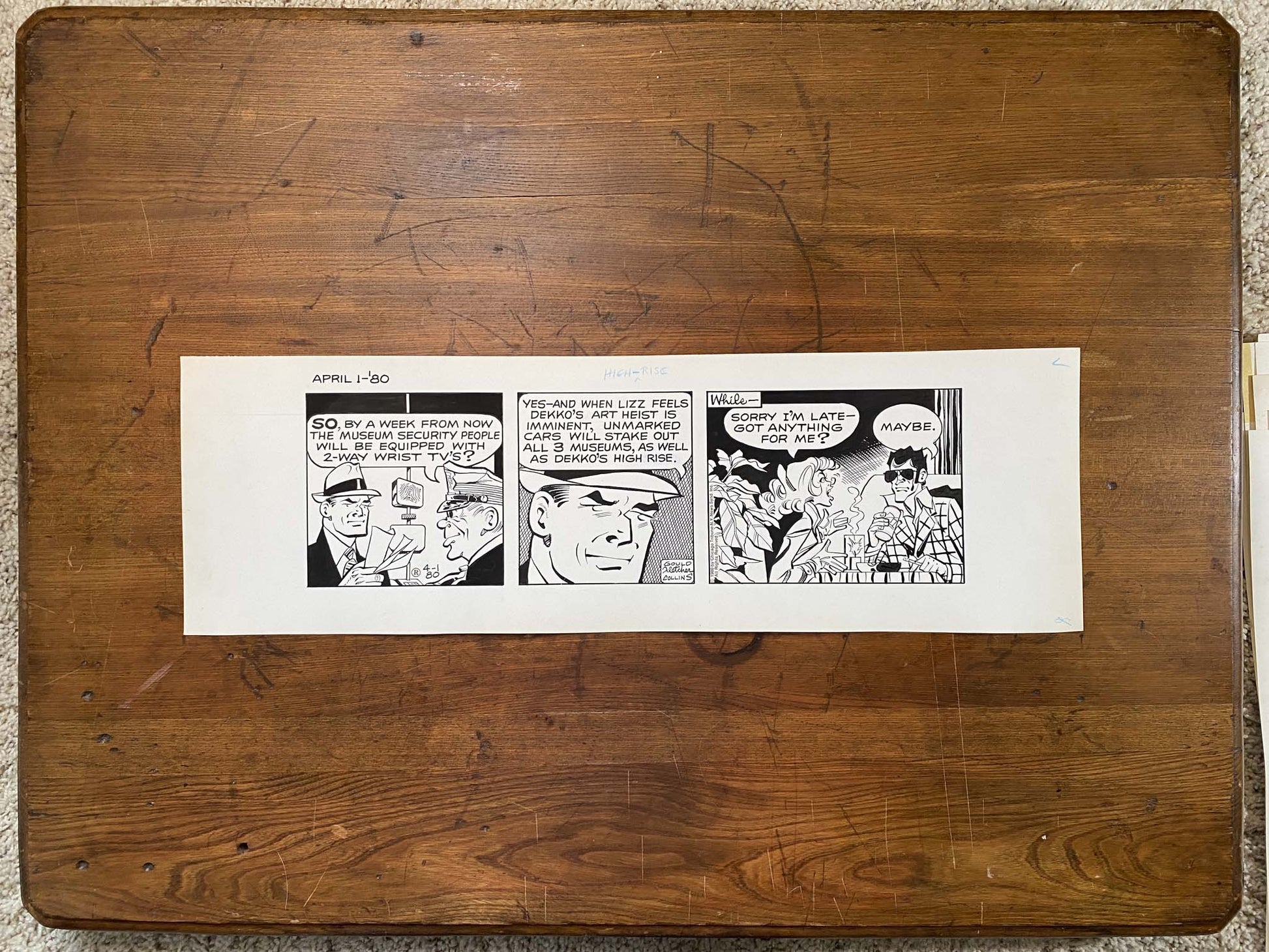 Dick Tracy Daily 4/1/80 Original Art Illustration | Fletcher Studio