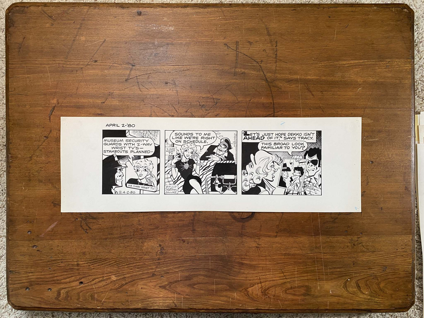 Dick Tracy Daily 4/2/80 Original Art Illustration | Fletcher Studio