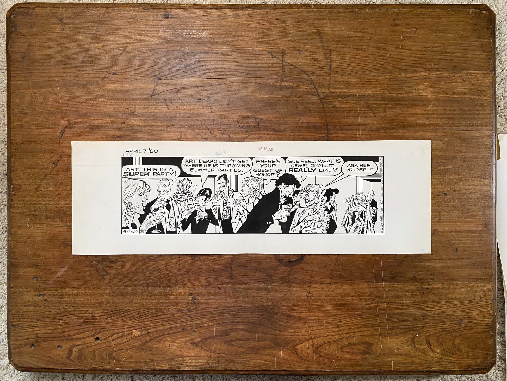 Dick Tracy Daily 4/7/80 Original Art Illustration | Fletcher Studio