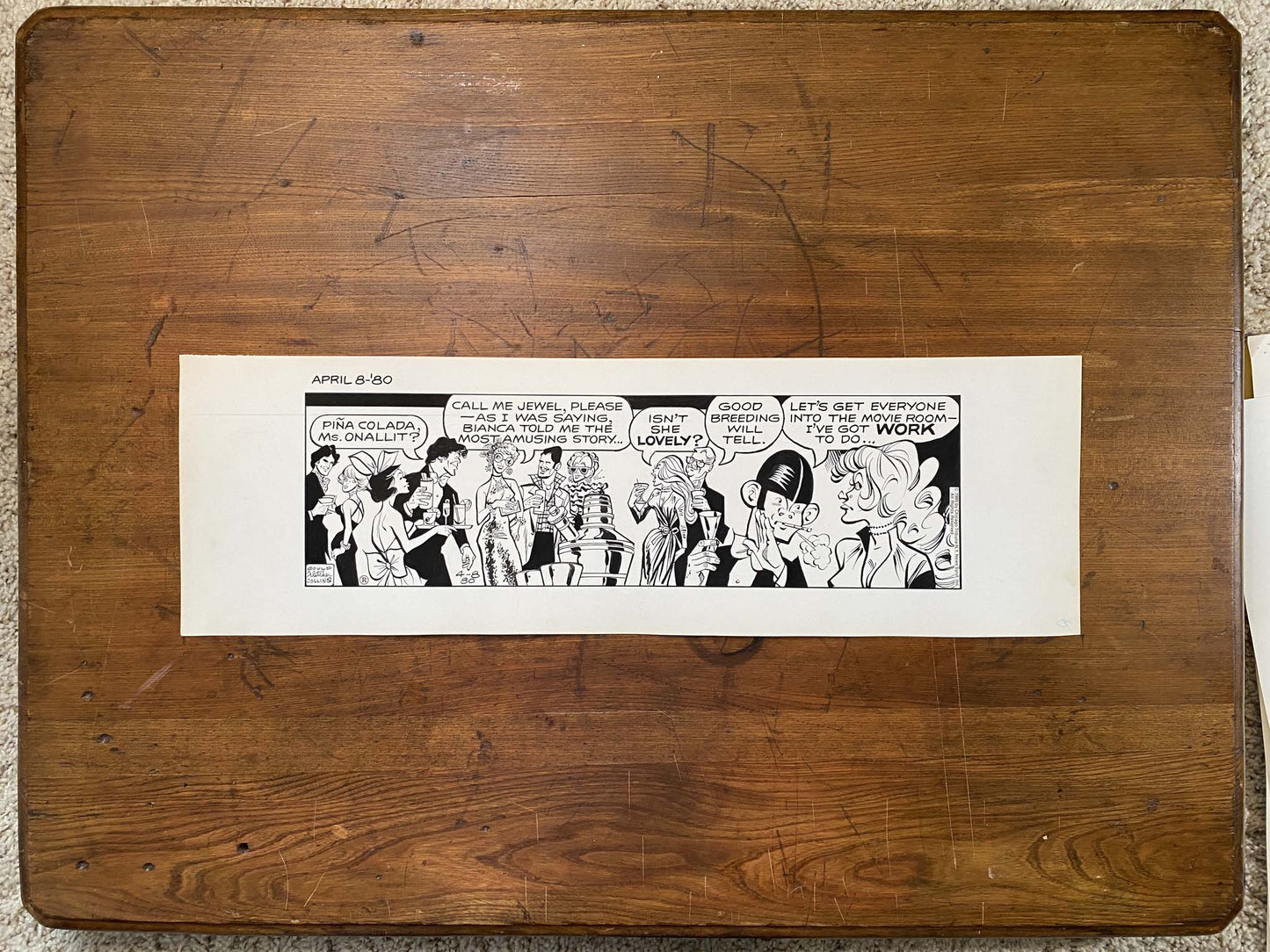Dick Tracy Daily 4/8/80 Original Art Illustration | Fletcher Studio