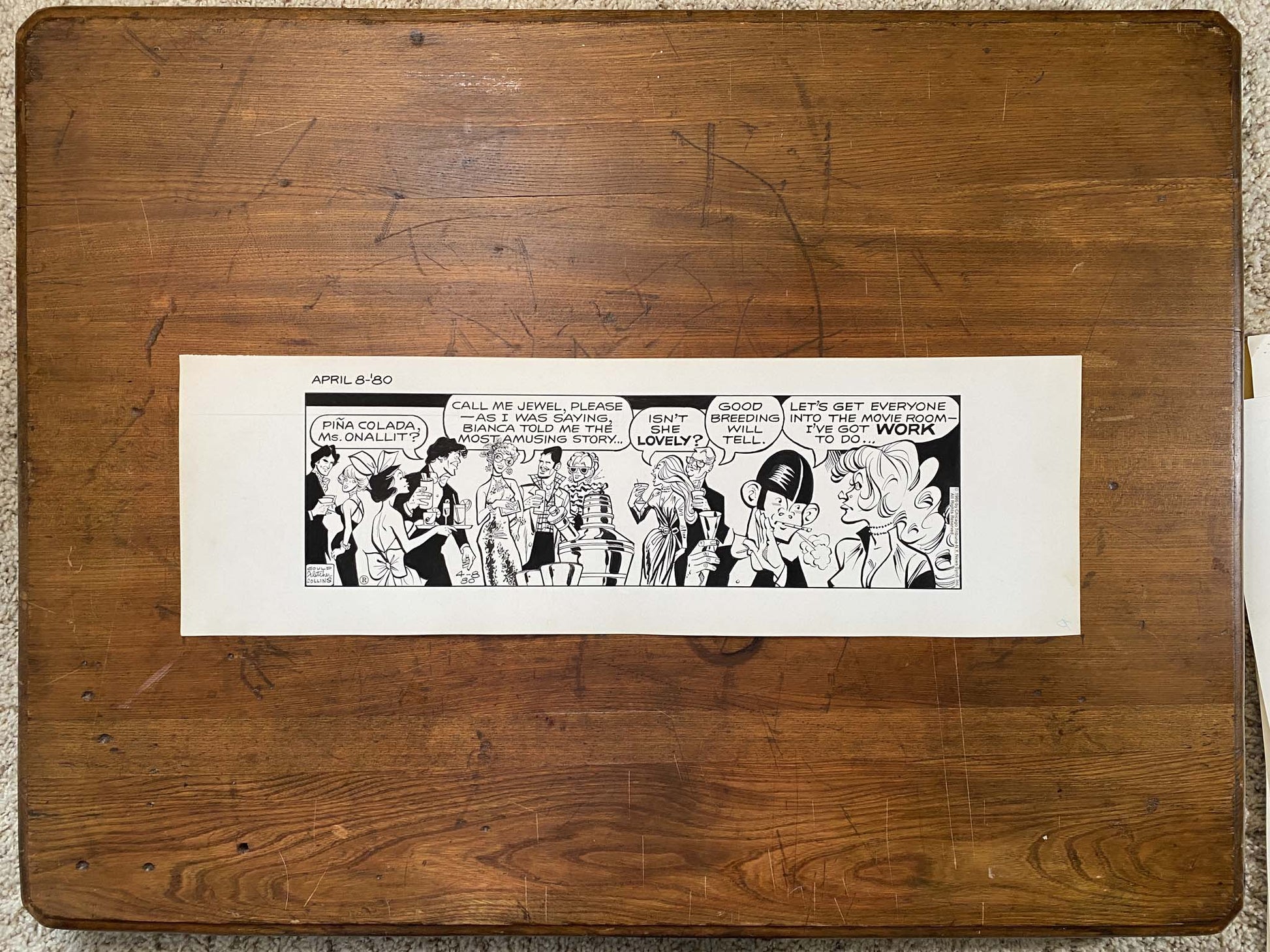 Dick Tracy Daily 4/8/80 Original Art Illustration | Fletcher Studio
