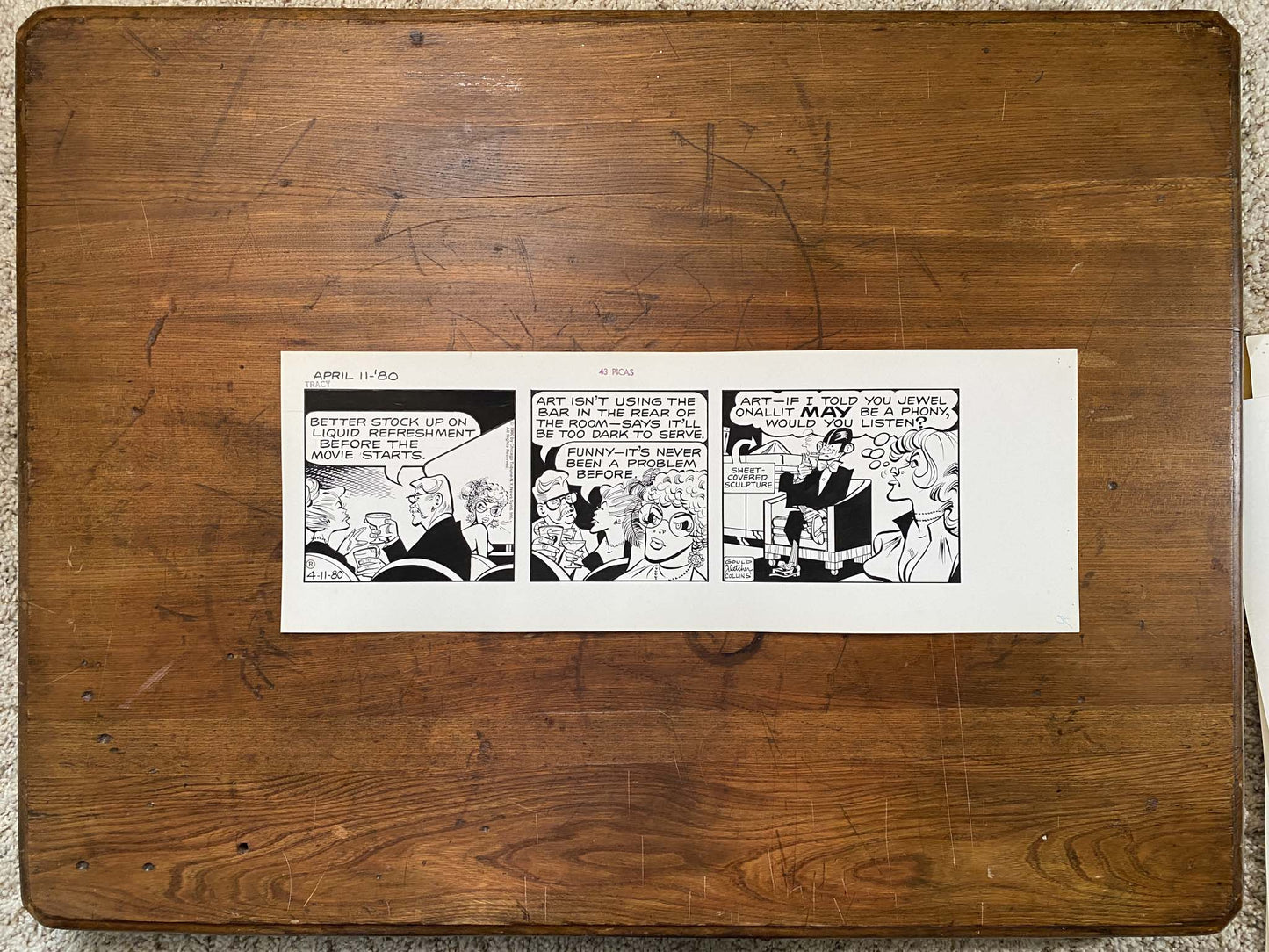 Dick Tracy Daily 4/11/80 Original Art Illustration | Fletcher Studio