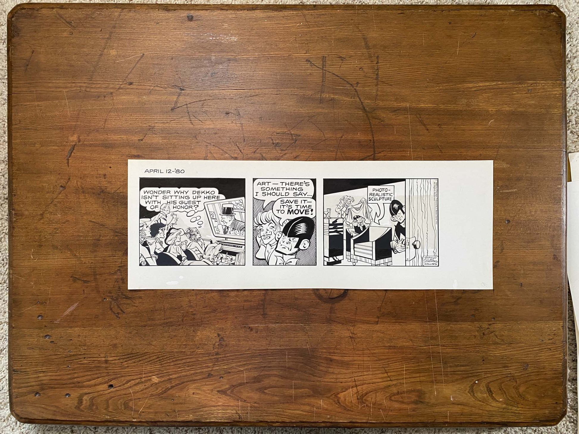 Dick Tracy Daily 4/12/80 Original Art Illustration | Fletcher Studio