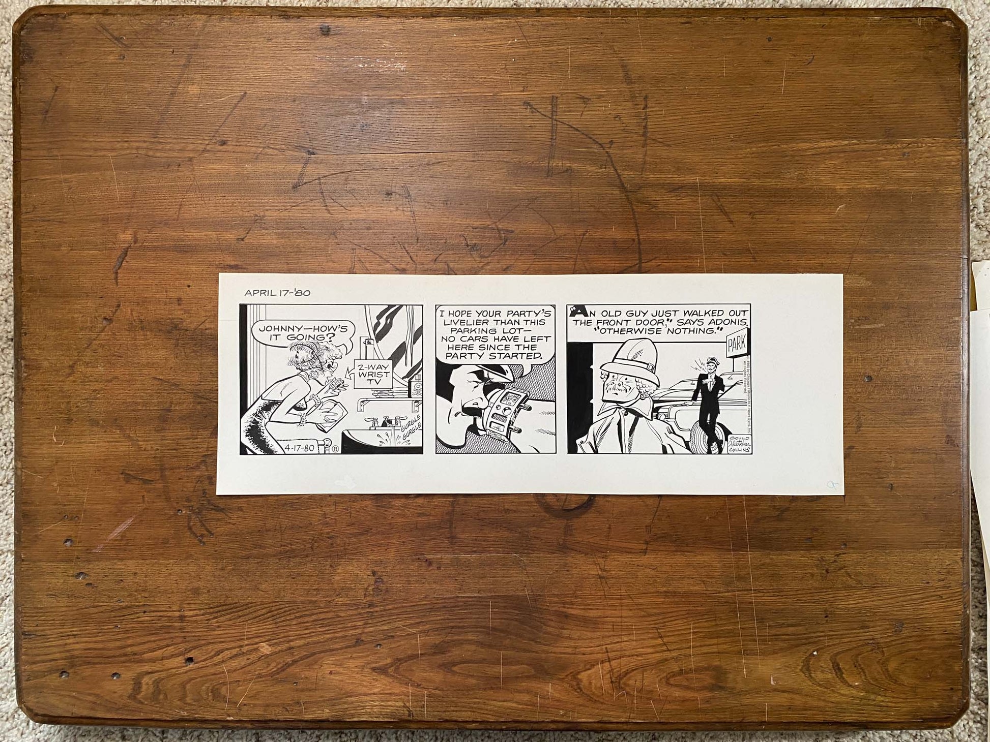 Dick Tracy Daily 4/17/80 Original Art Illustration | Fletcher Studio