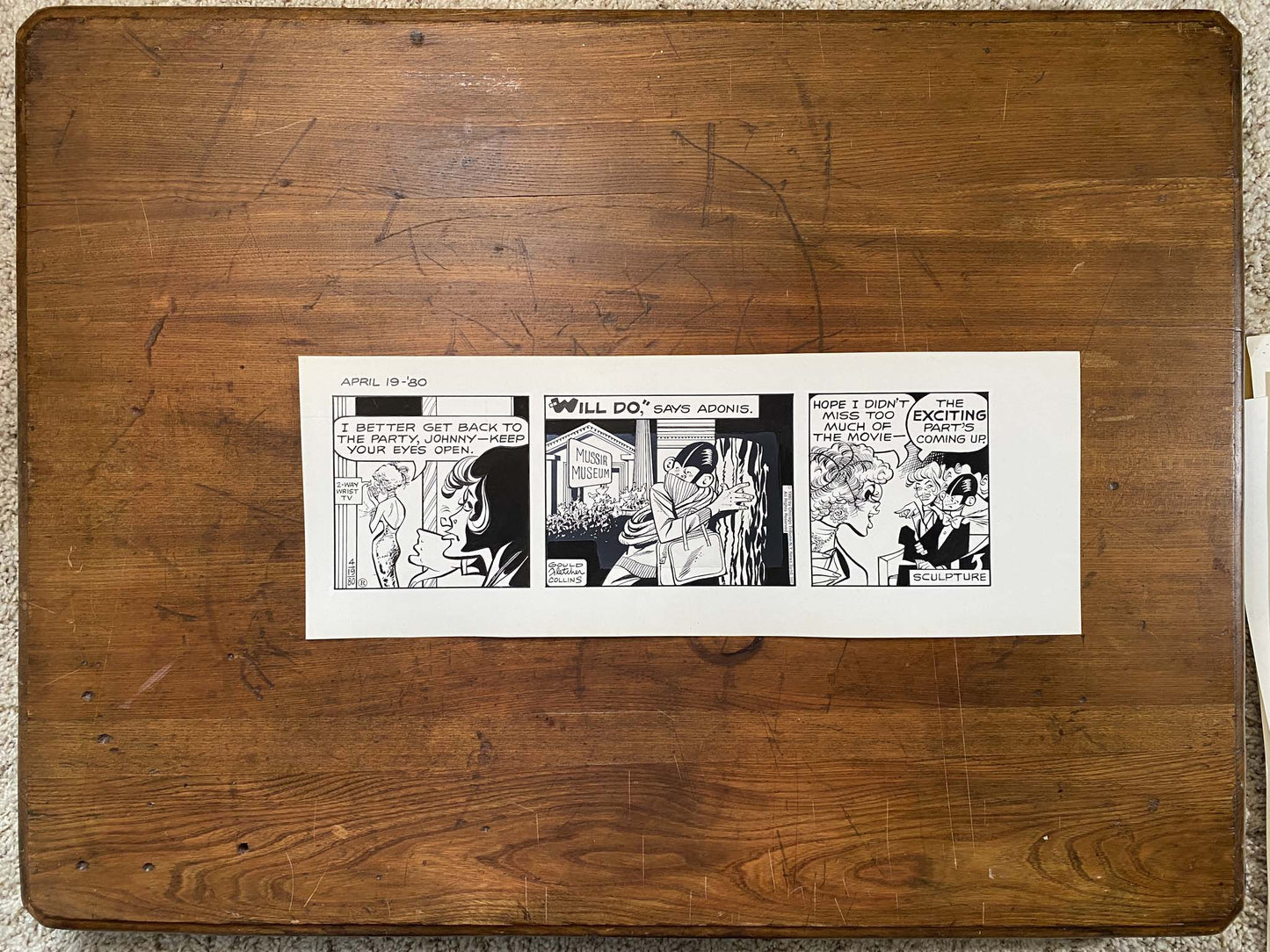 Dick Tracy Daily 4/19/80 Original Art Illustration | Fletcher Studio