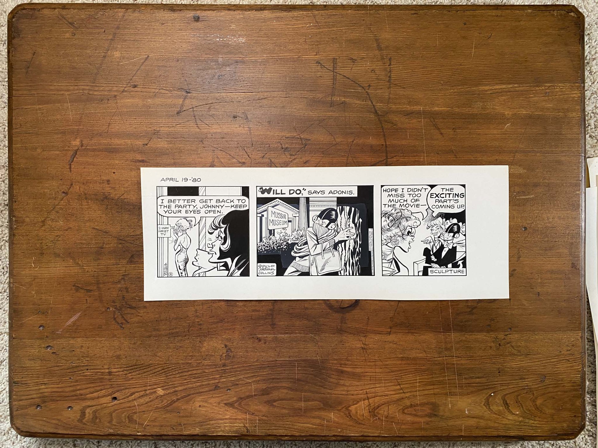 Dick Tracy Daily 4/19/80 Original Art Illustration | Fletcher Studio