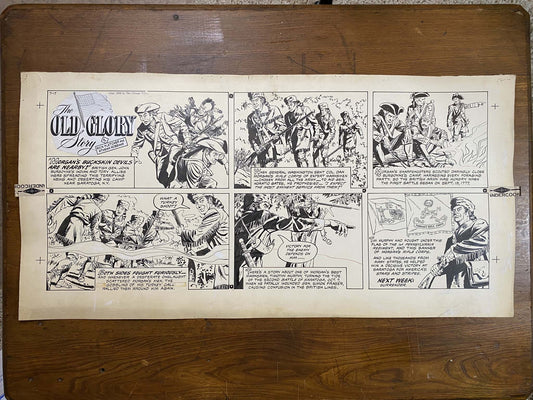 The Old Glory Story: History of the American Flag 7/17/55 Original Art Illustration | Fletcher Studio