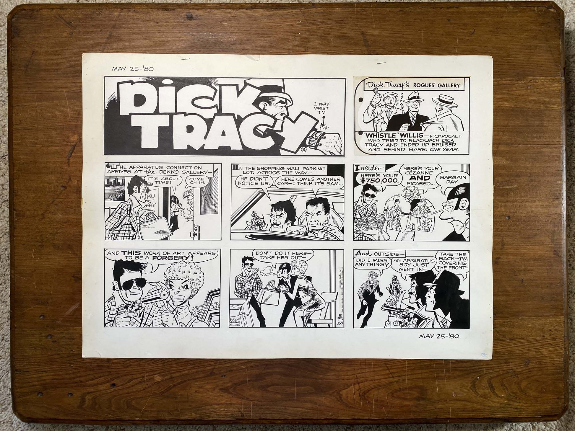 Dick Tracy Daily 4/26/80 Original Art Illustration | Fletcher Studio