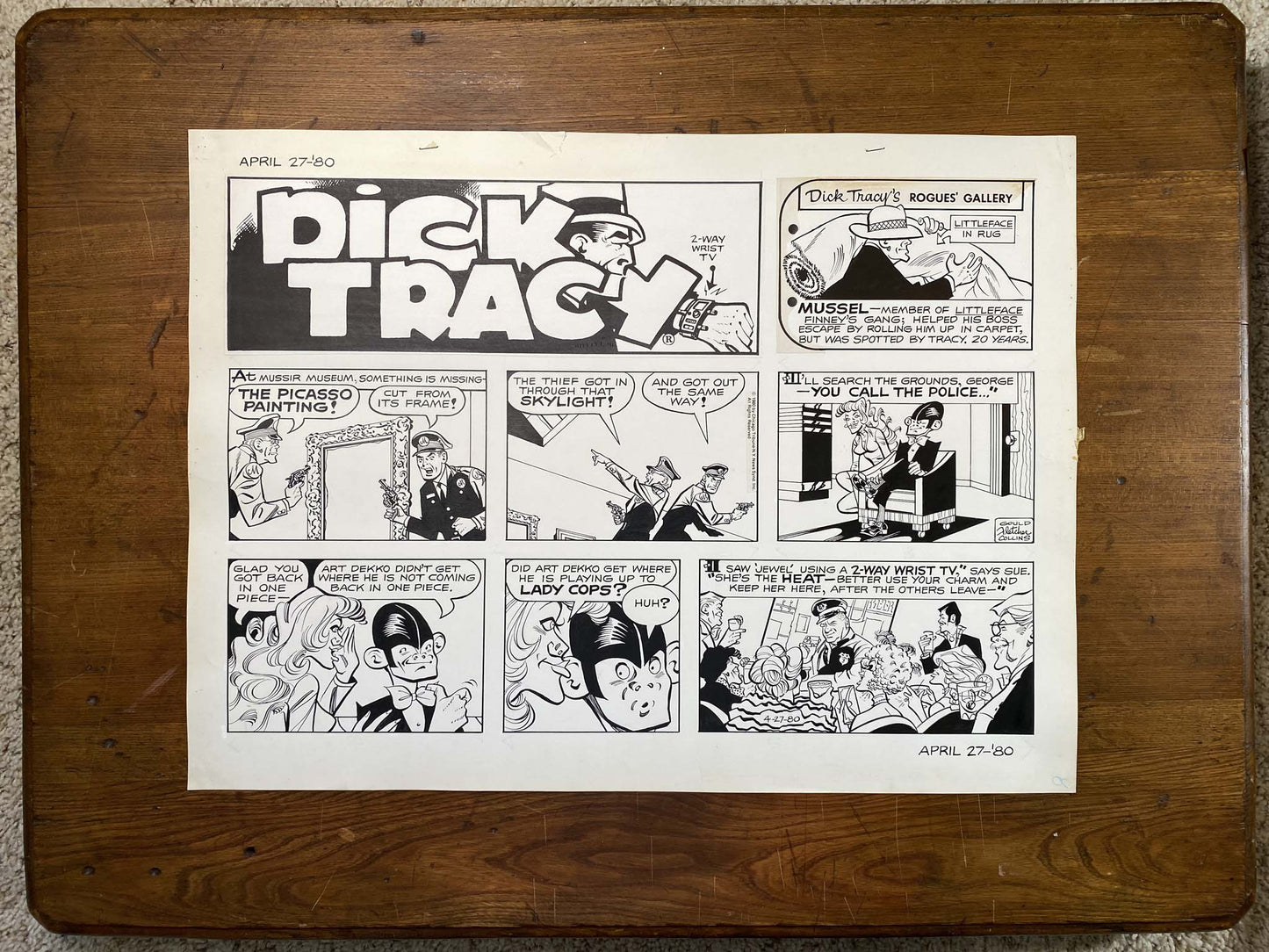 Dick Tracy Daily 4/28/80 Original Art Illustration | Fletcher Studio