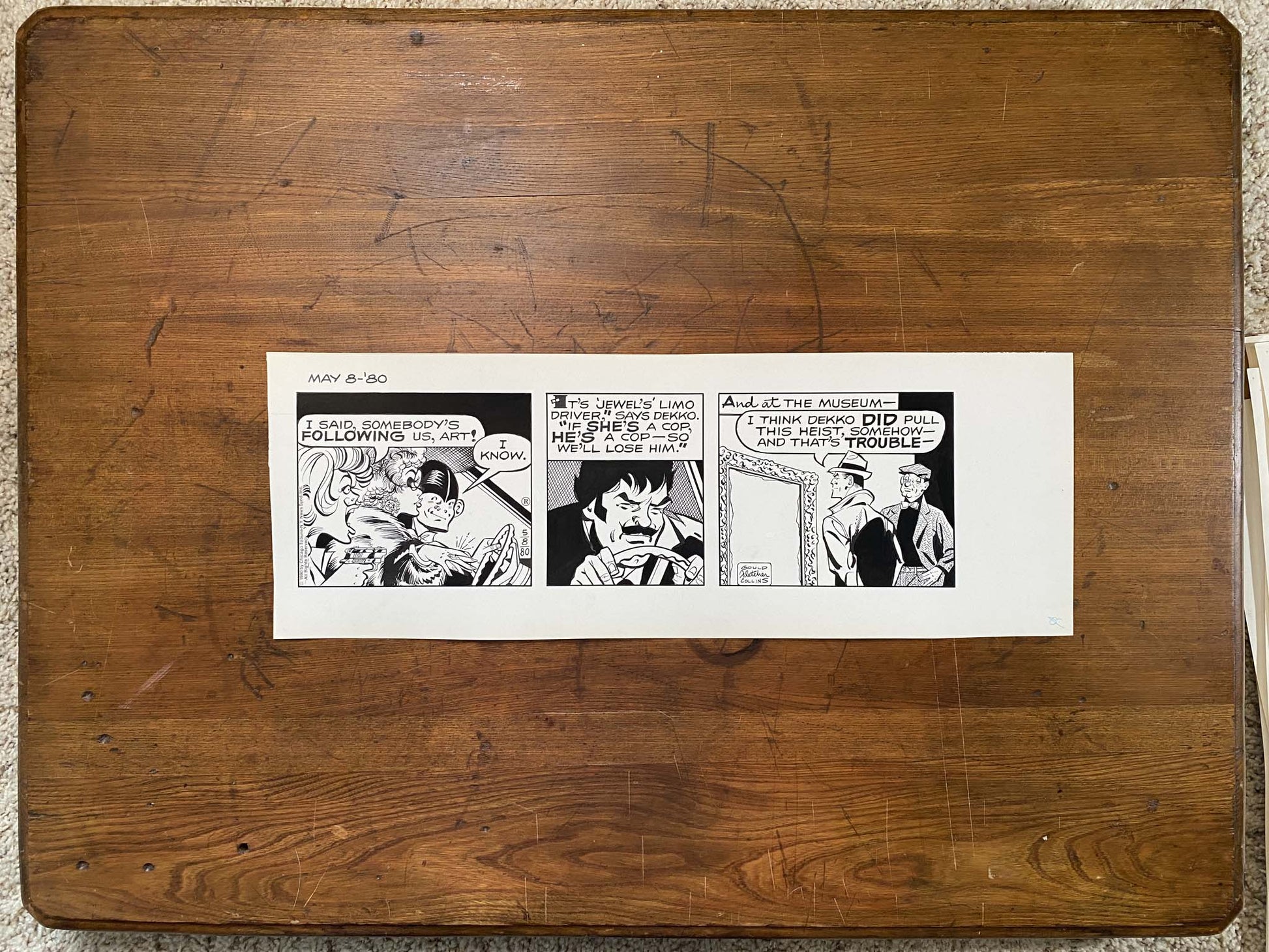 Dick Tracy Daily 5/9/80 Original Art Illustration | Fletcher Studio