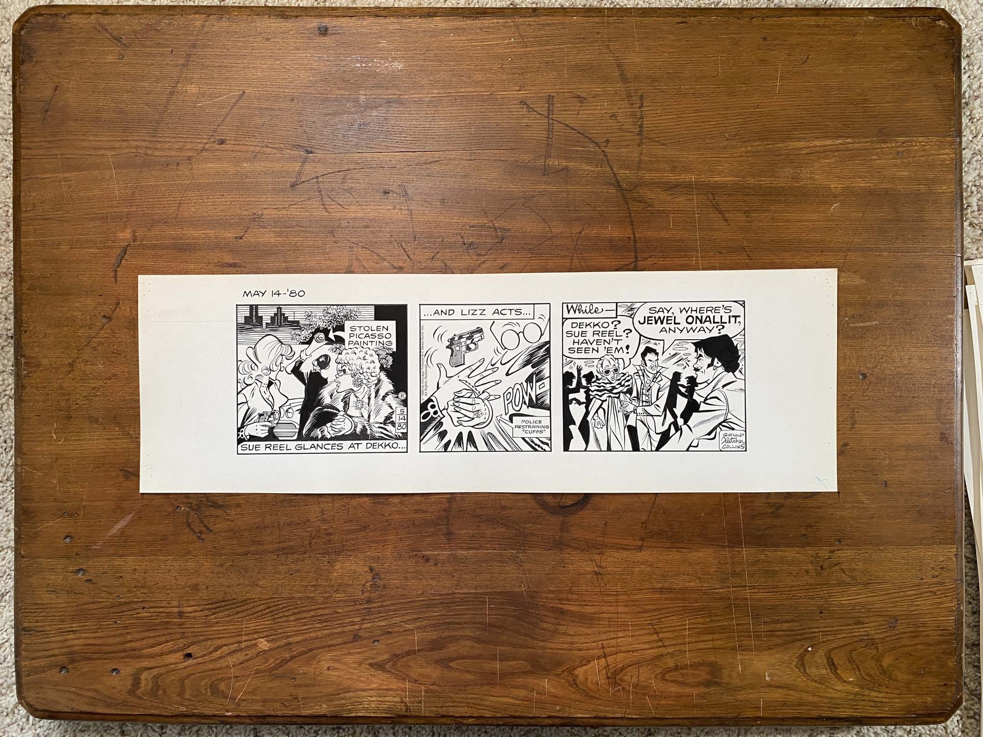 Dick Tracy Daily 5/15/80 Original Art Illustration | Fletcher Studio
