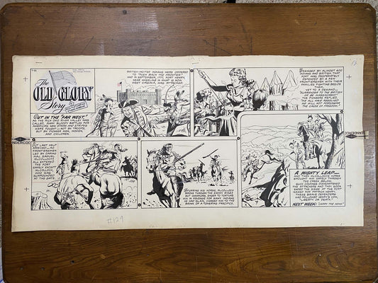 The Old Glory Story: History of the American Flag 7/31/55 Original Art Illustration | Fletcher Studio