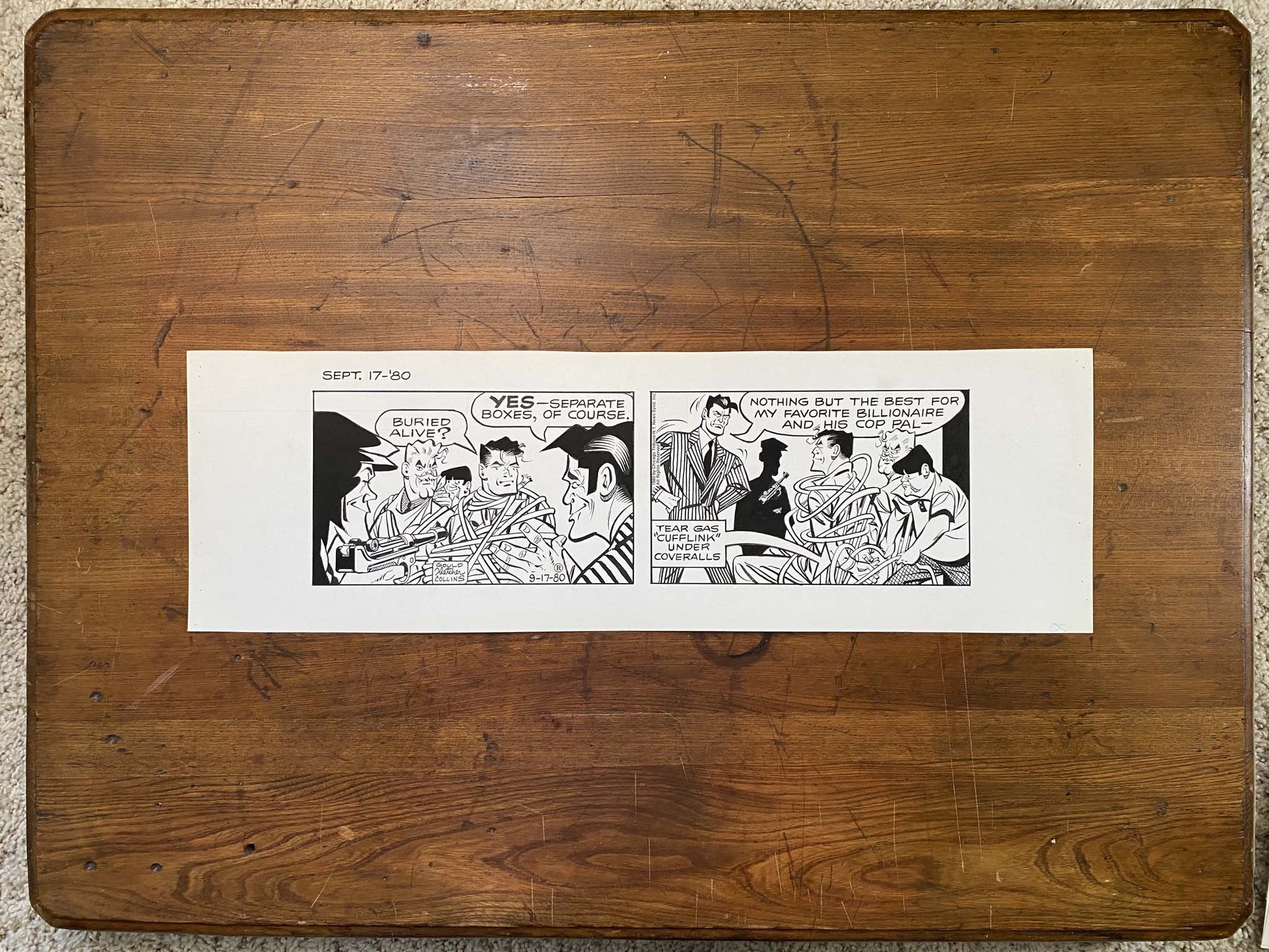 Dick Tracy Daily 9/17/80 Original Art Illustration | Fletcher Studio